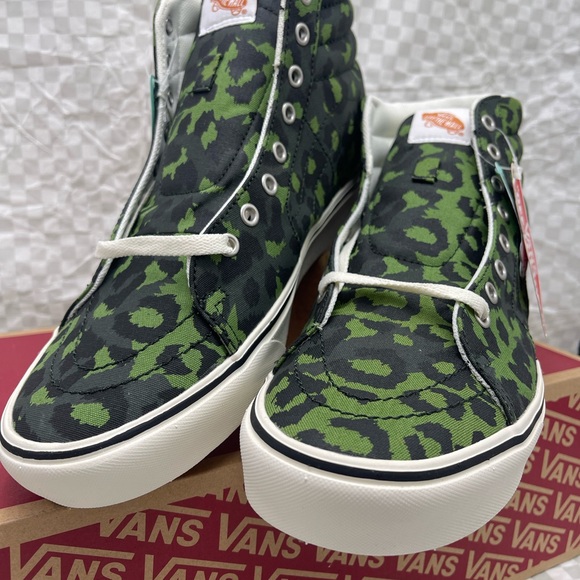 Vans Men’s Comfycush Sk8-Hi Leopard Cactus Scarab Sneakers VN0A3WMB9L9 - Picture 9 of 16